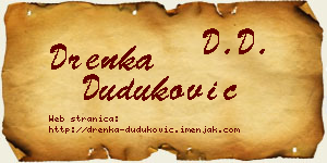 Drenka Duduković vizit kartica